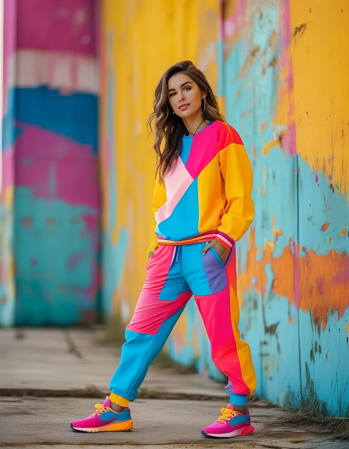 How to Actually Match Sneakers to a Color-Blocked Activewear Set