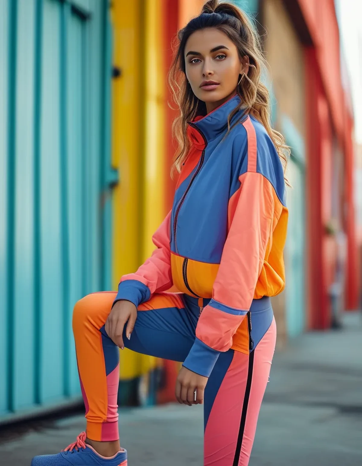 How to Actually Match Sneakers to a Color-Blocked Activewear Set