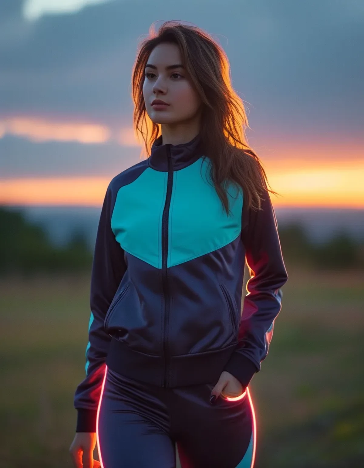 Colorblocking That Also Keeps You Visible on Dark Mornings