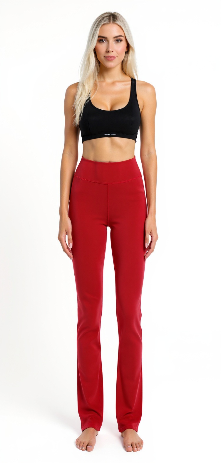 High-Waist Leggings in Scarlet — The Colorblock Club style look